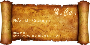 Móth Csenger névjegykártya